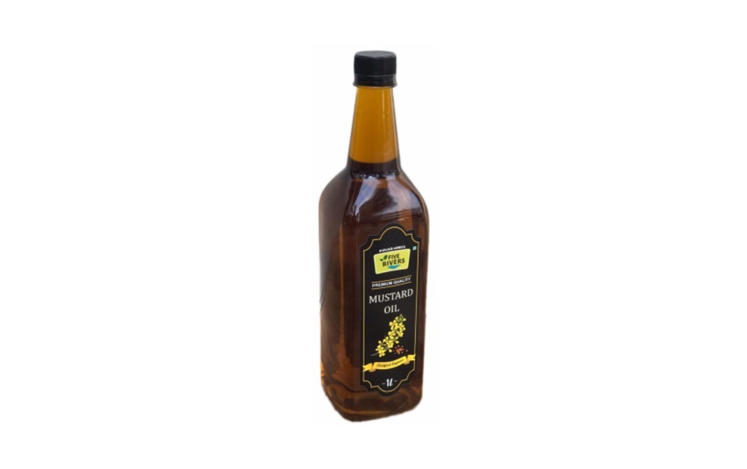 Five Rivers Mustard Oil    Glass Bottle  1 litre